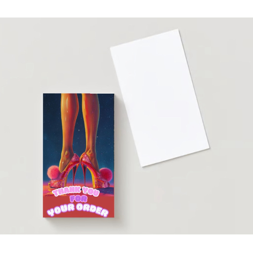 Handmade Thank You Note Card Pink 100 Count